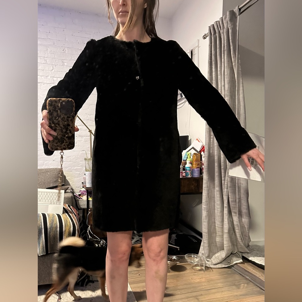 Pologeorgis Black Shearling Reversible Coat $2,900+ retail ! - Picture 11 of 12